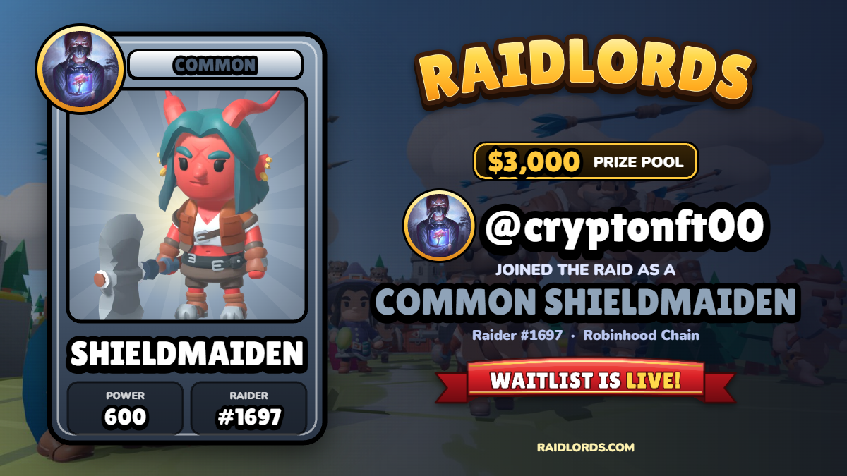 @cryptonft00 joined the RaidLords raid