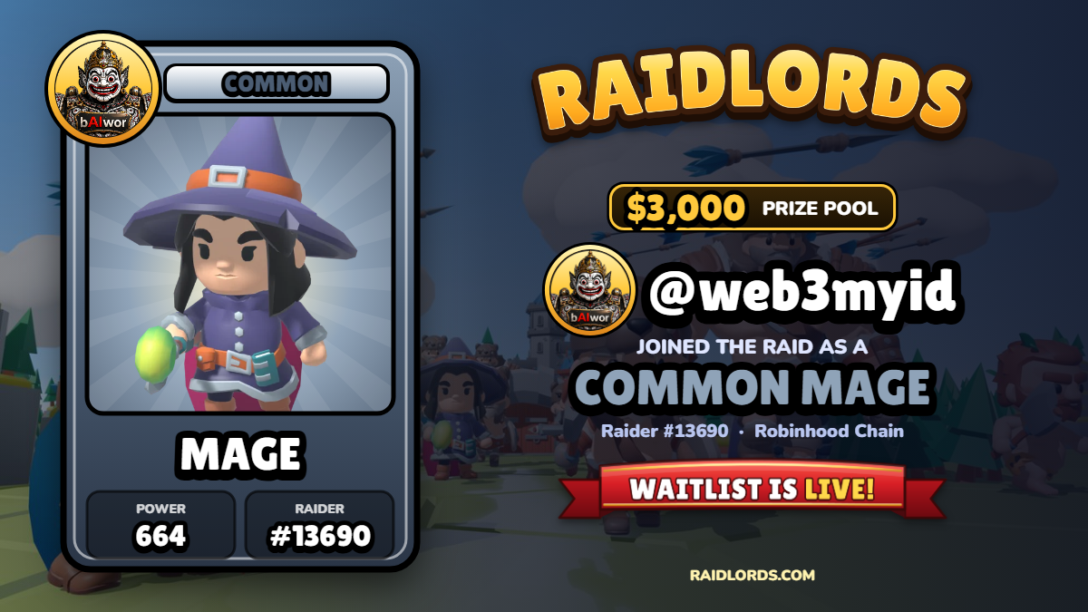 @web3myid joined the RaidLords raid