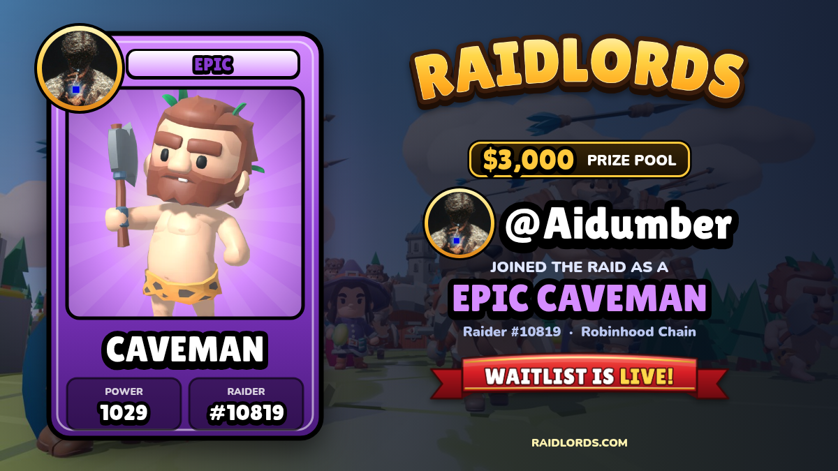 @Aidumber joined the RaidLords raid
