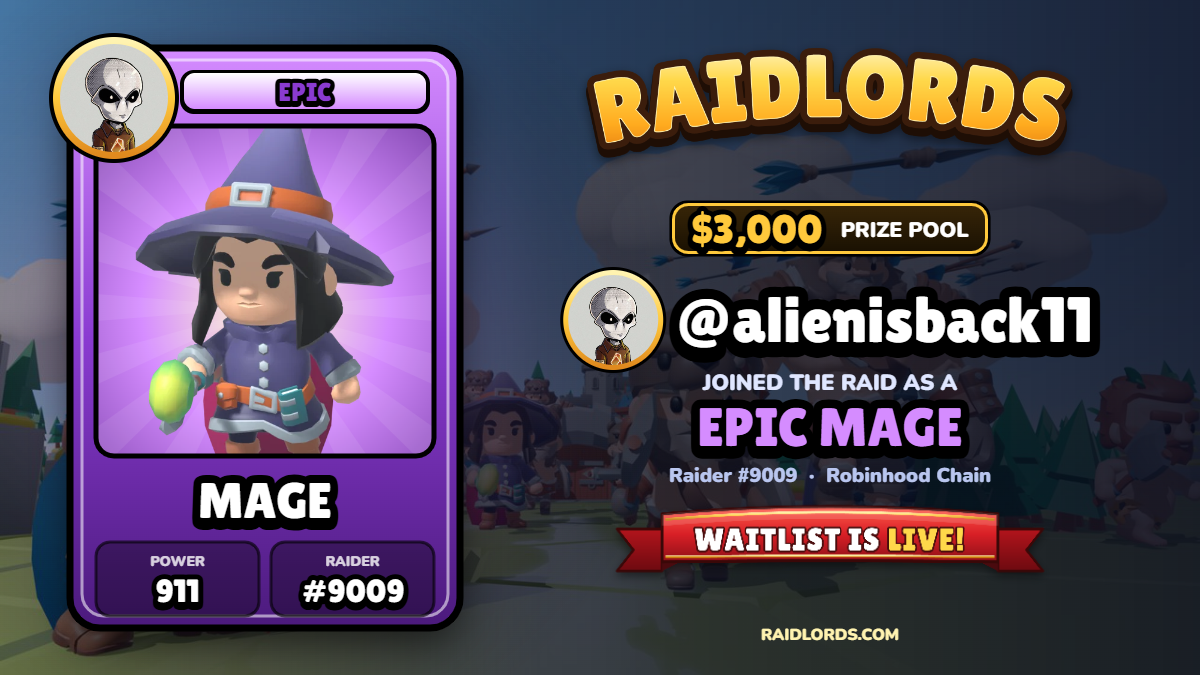 @alienisback11 joined the RaidLords raid