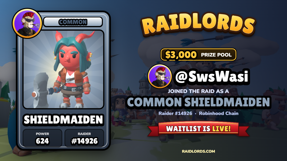 @SwsWasi joined the RaidLords raid