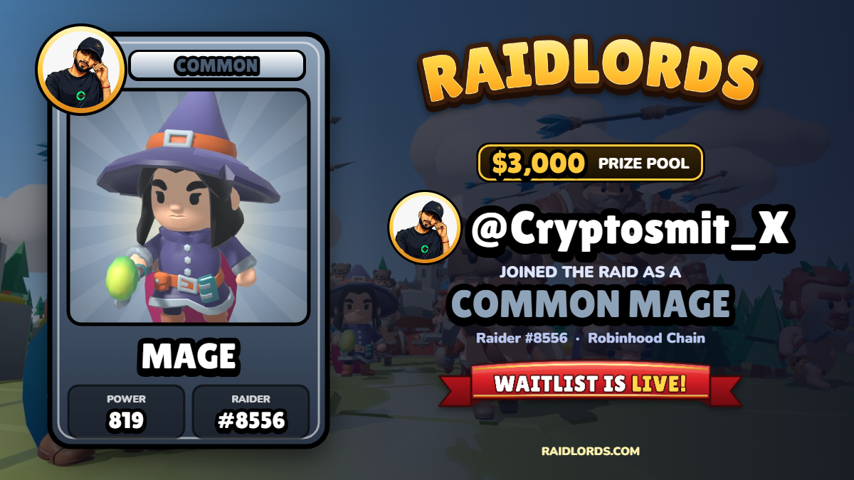 @Cryptosmit_X joined the RaidLords raid