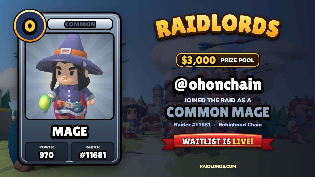 @ohonchain joined the RaidLords raid