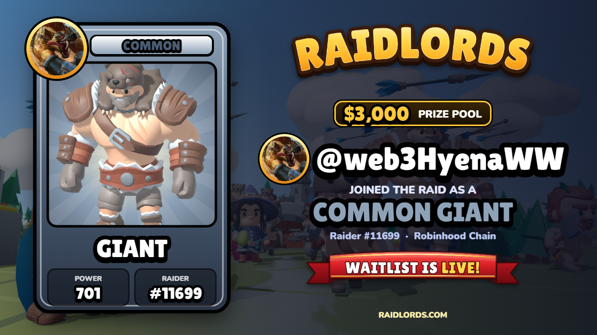 @web3HyenaWW joined the RaidLords raid