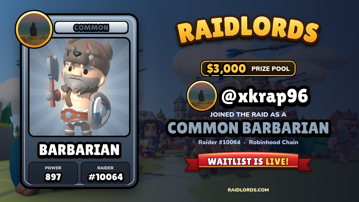 @xkrap96 joined the RaidLords raid