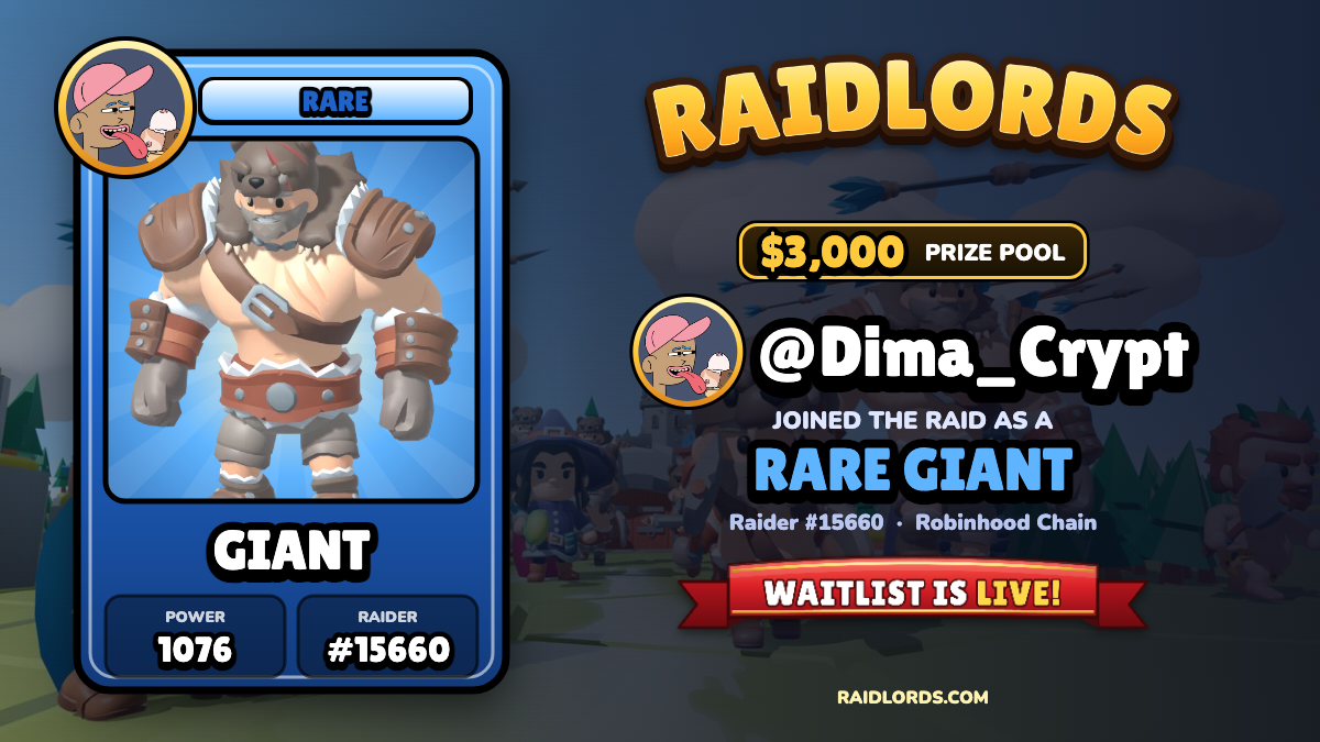 @Dima_Crypt joined the RaidLords raid